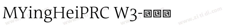 MYingHeiPRC W3字体转换